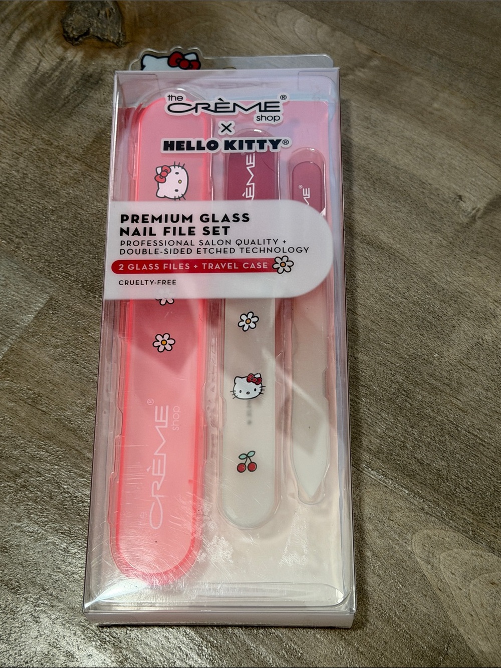 The Creme Shop x Hello Kitty Premium Glass Nail File Set NIB | Red